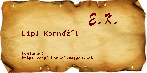 Eipl Kornél névjegykártya