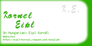 kornel eipl business card