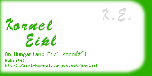 kornel eipl business card